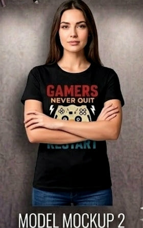 RESTART: Retro Gamer // Heavyweight Oversized Tee – Design ID 012